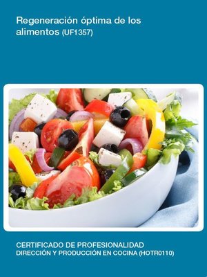 cover image of UF1357--Regeneración óptima de los alimentos